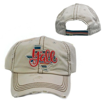  YALL Texas Serape Beige  Factory Distressed Vintage Cap Ladies Hat Adjustable  eb-72723438